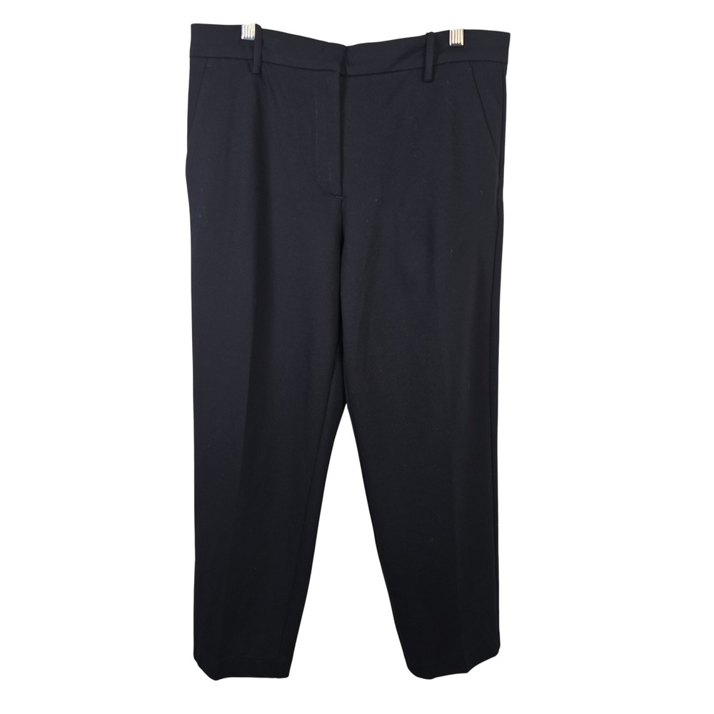 Sam Edelman Black Ponte Knit Slim Tapered Dress Pants Womens Size 10 Business